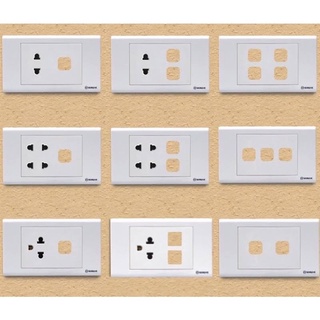 ［sinoxvanlock］mặt 1/2 ổ cắm 1/2 công tắc, mặt 1-6 công tắc, công tắc 2-3 chấu sino series s18