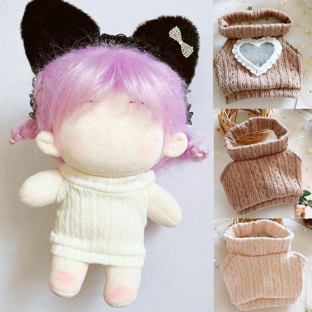 Áo Len Họa Tiết Trái Tim Màu Cầu Vồng Cho Búp Bê 20cm Mới