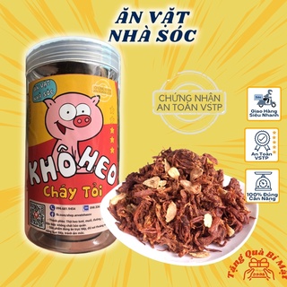 Khô Heo Cháy Tỏi 250g Khô Lợn Cháy Tỏi Cay Vừa, Đồ Ăn Vặt Nhà Sóc Ngon Bổ Rẻ Sạch