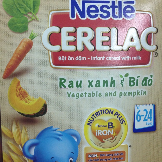 Bột ăn dặm nestle cerelac từ 6 tháng tuổi