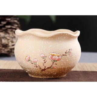 ⚡Freeship Extra⚡ Chậu hoa đào ĐẤT NUNG Siêu Xinh, Tinh xảo phù hợp để trồng sen đá hoặc các cây cảnh mini, cây để bàn.