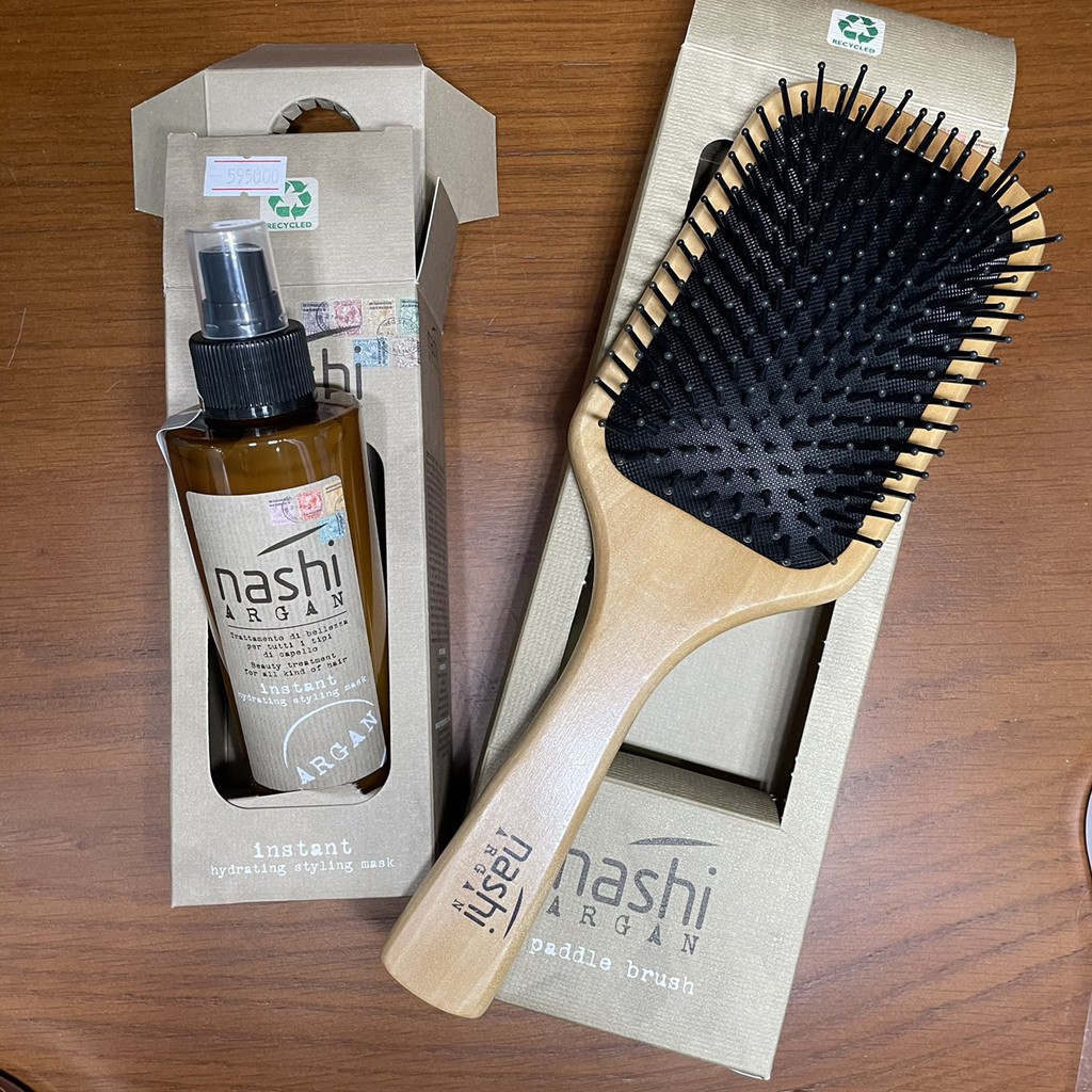 Lược chải tóc chống rối cao cấp Nashi Argan Detange Brush (Italia)