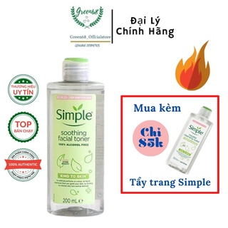 Nước Hoa Hồng Soothing Facial Toner Simple Cân Bằng Ẩm Cho Da 200ml