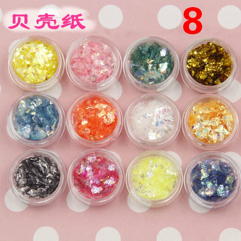 Set 12 Hộp Phụ Kiện Trang Trí Móng Tay Xinh Xắn Thiết Kế Làm Đẹp Cho Nữ