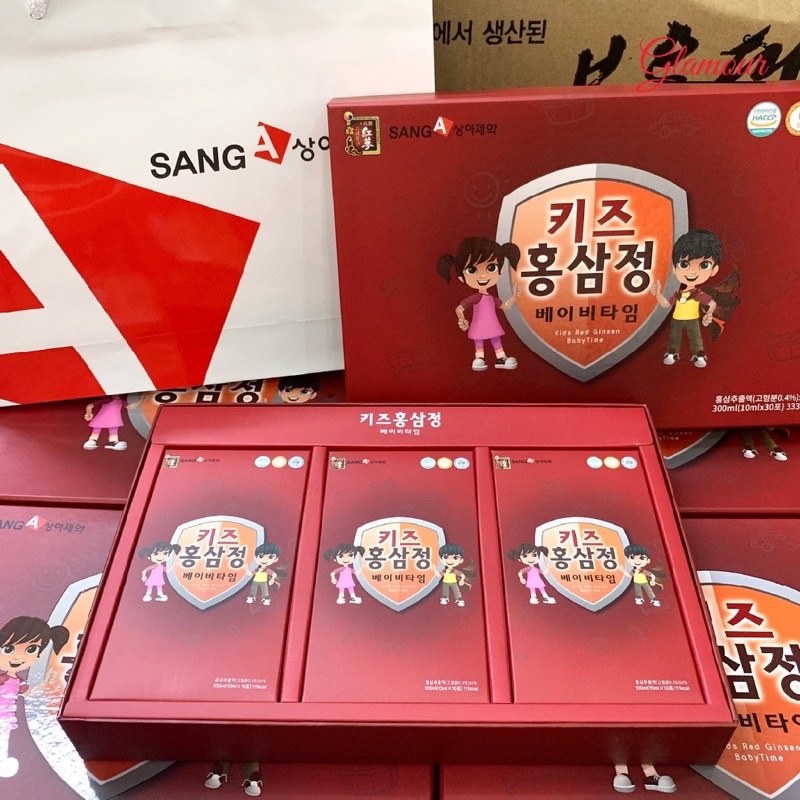 [QUÀ TẶNG CAO CẤP ] Hồng sâm trẻ em baby Sang A  Korea Red Ginseng Baby - Nước hồng sâm baby Sanga hàn quốc hộp 30 gói