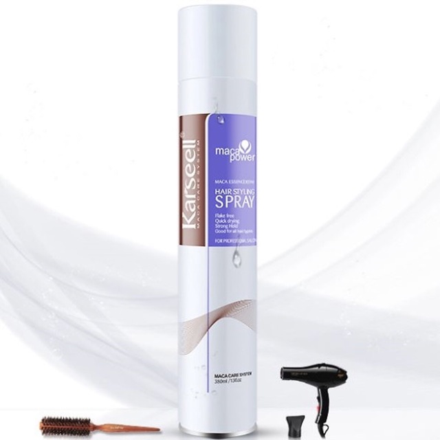 [Chính hãng] [Siêu rẻ] GÔM XỊT TÓC GIỮ NẾP CỨNG KARSEELL MACA ESSENCE HAIR STYLING SPRAY 380ML