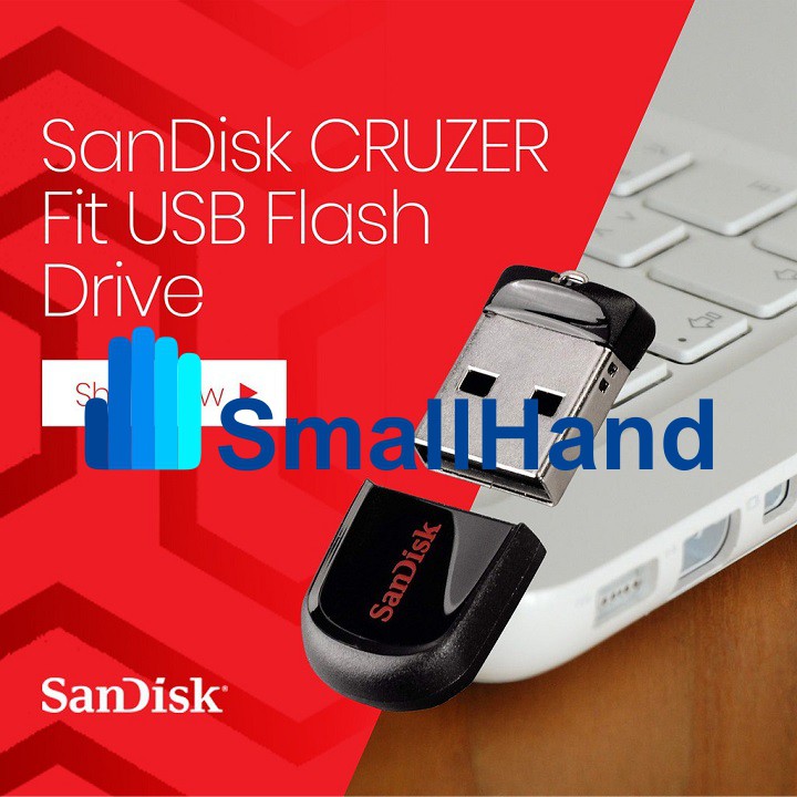 USB chịu nước – SanDisk 32GB Chính Hãng – Cruzer Fit CZ33 – USB Flash Diver – Bảo hành 5 năm – Siêu nhỏ