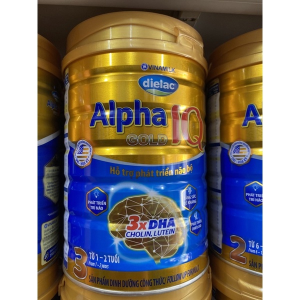 Sữa Bột Dielac Alpha Gold 3 (900g) mẫu mới [ giao bao bì Mới]