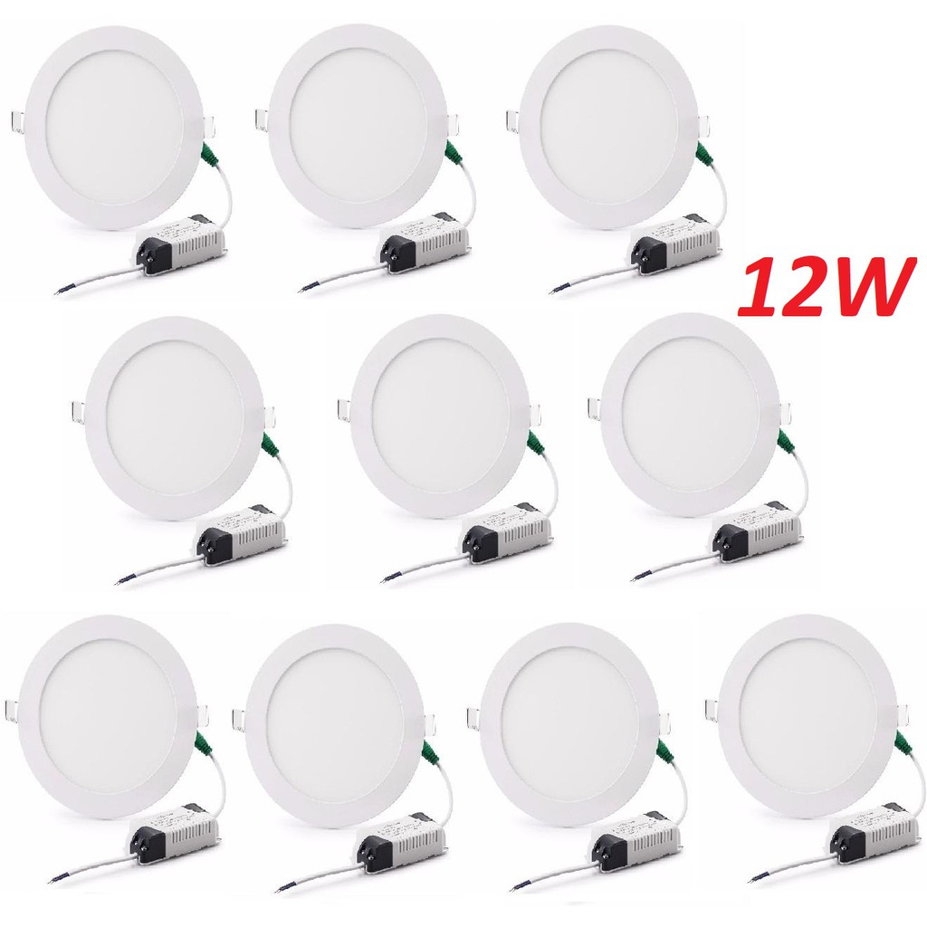 Combo 10 đèn led âm trần 12W cao cấp