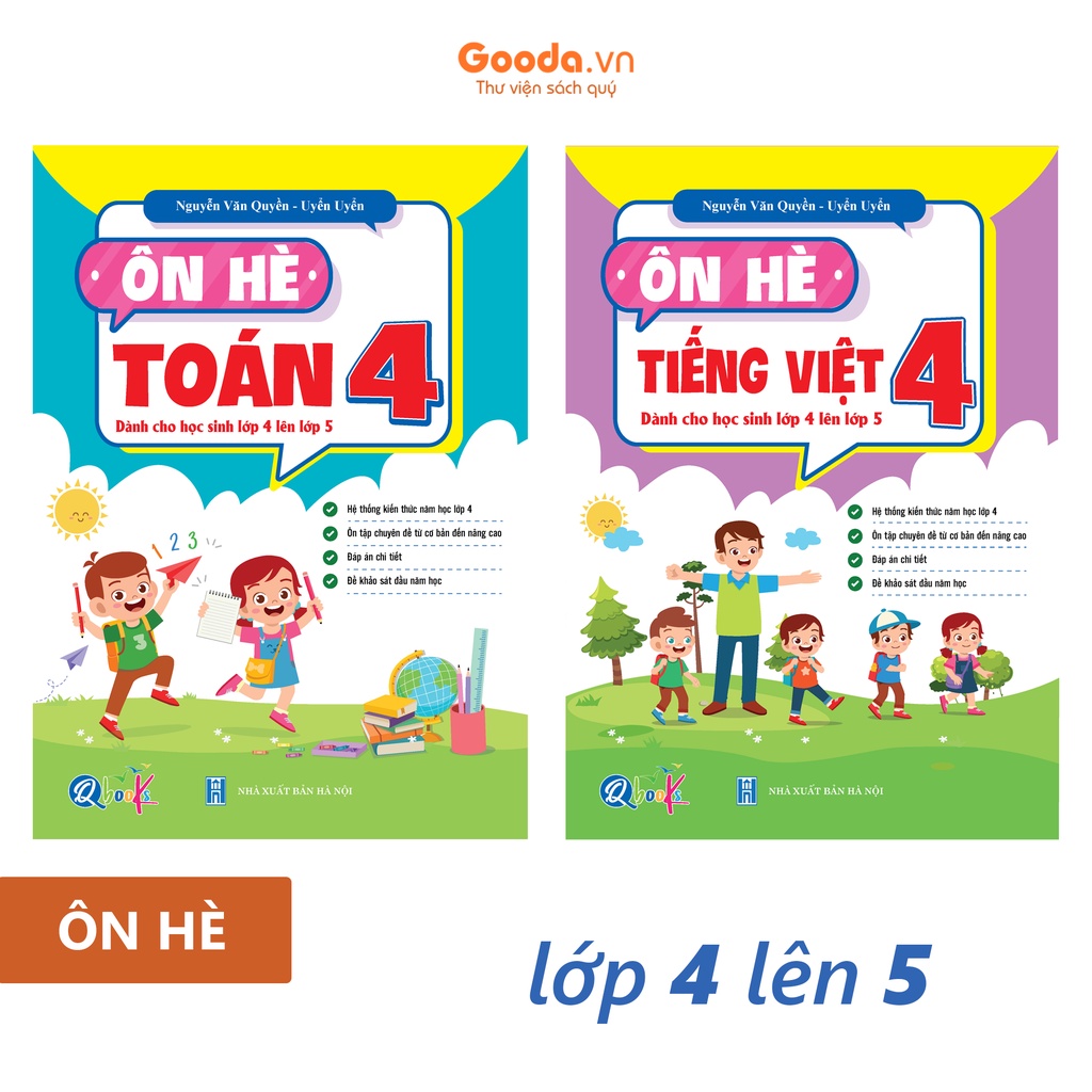 Sách Combo Ôn Hè Toán Và Tiếng Việt 4 - Dành Cho Học Sinh Lớp 4 Lên Lớp 5 - BẢN QUYỀN