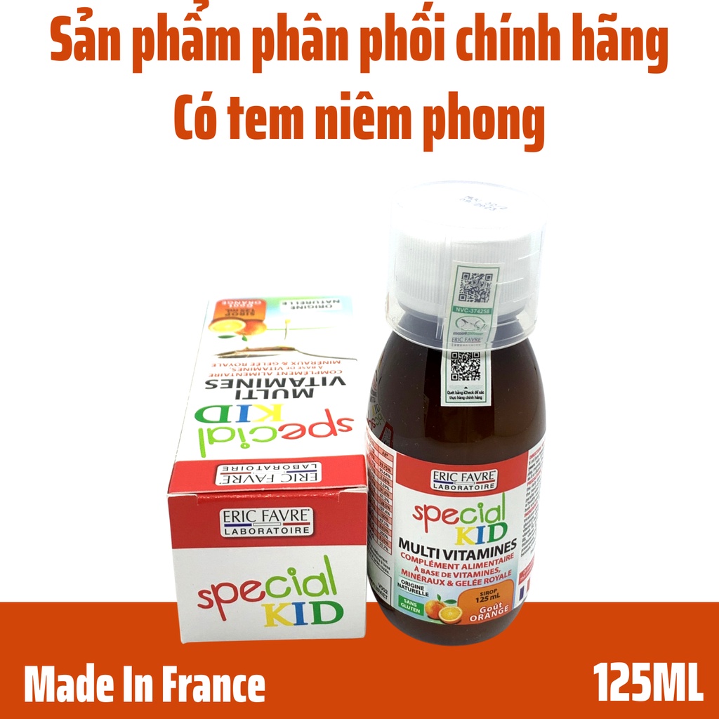 Special kid Multi vitamin Bổ sung vitamin và khoáng chất- Nhập Khẩu Pháp - Chai 125ml