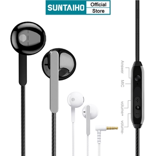 Tai Nghe HIFI SUNTAIHO Có Dây Với Micro Giắc Cắm 3.5mm Hình Chữ L Đa Năng Cho Oppo Android ip