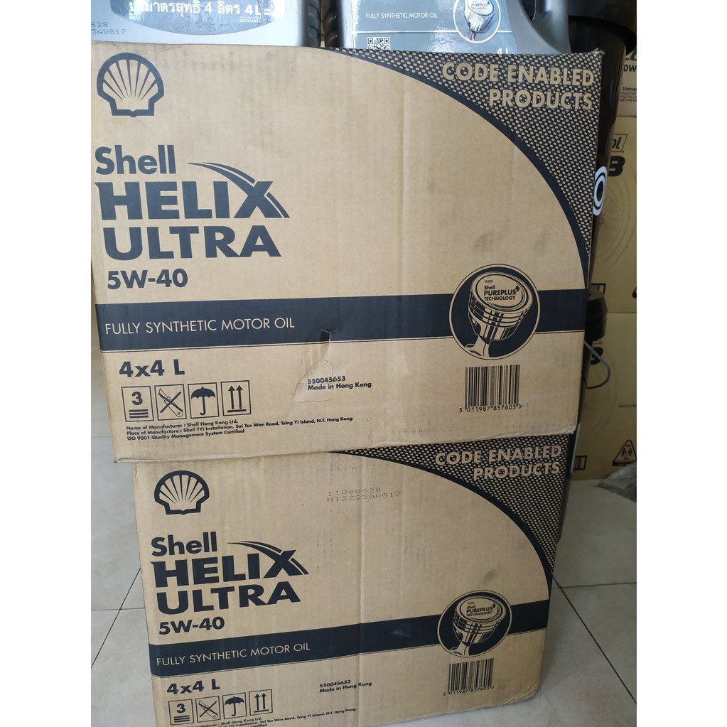 Nhớt Shell Helix Ultra 5W40 4L API SP cao cấp