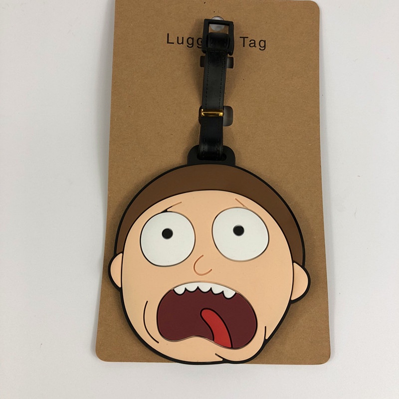 Thẻ  hành lý vali tag  hành lý Thẻ vali đánh dấu  du lịch Phim hoạt hình bé đầu lớn hình dạngPVC mềm