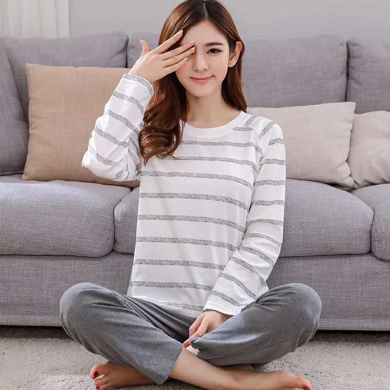 Bộ đồ ngủ tay dài in họa tiết hoạt hình lụa satin dễ thương cao cấp size lớn đầy cuốn hút cho các cặp đôi nam và nữ