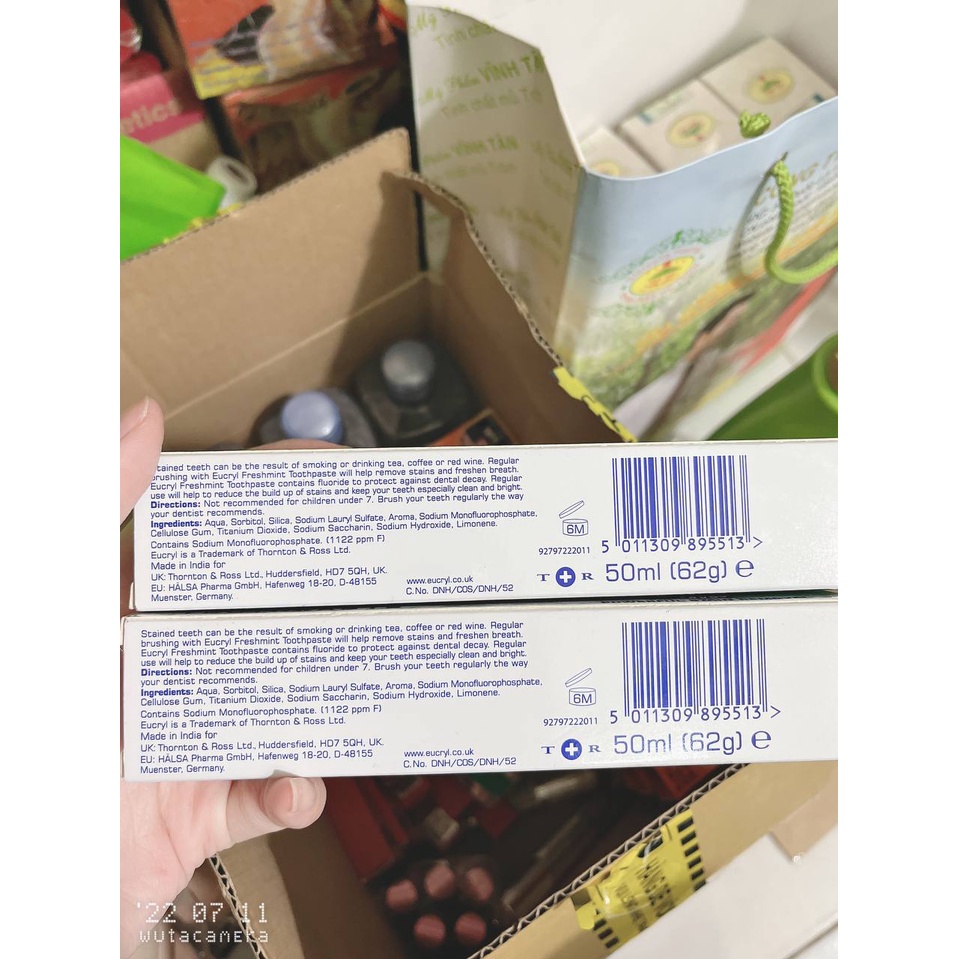Kem Đánh Răng Tẩy Trắng Eucryl Toothpaste 62g