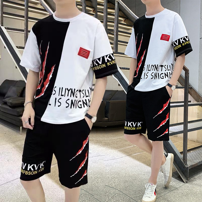 Bộ Quần Áo Thun Nam Thể Thao Mùa Hè ISIYING Phối Hai Màu Trẻ Trung Thời Trang SEPTEMBERGIRL1989 SET NAM 9000099 | BigBuy360 - bigbuy360.vn