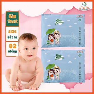 Combo 2 Miếng Bỉm Dùng Thử Mễ Mễ Siêu Mỏng Siêu Thấm Chống Hăm Cho Bé