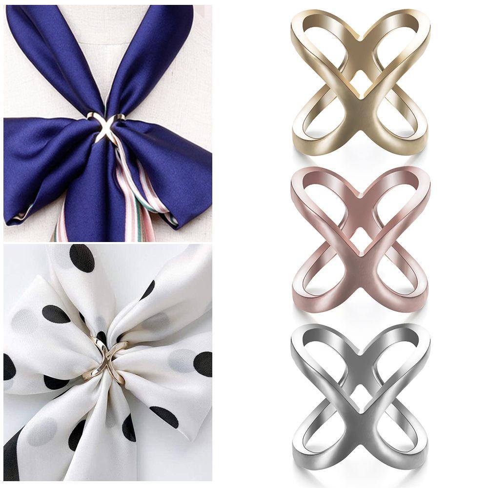 Kẹp Khăn Quàng Cổ Hình Chữ X Thanh Lịch