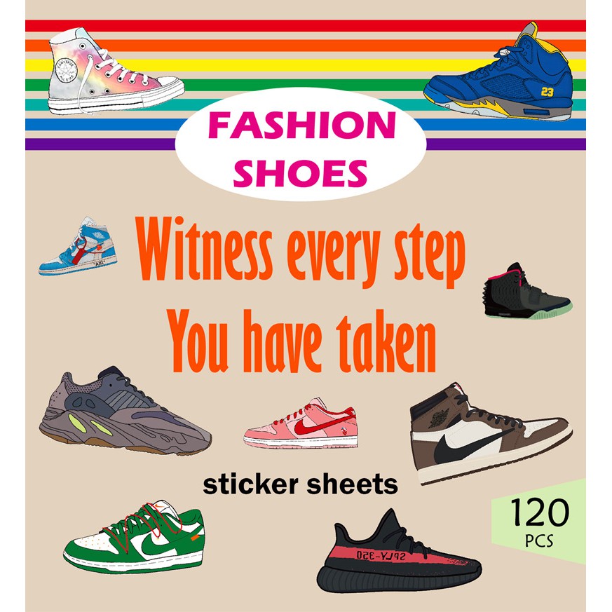 120 tide shoes graffiti stickers luggage notebook motorcycle hand account cartoon shoe