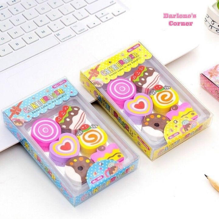 (6 cái) Cục Gôm Tẩy Hình Bánh Ngọt Dễ Thương Cho Bé 3*4cm