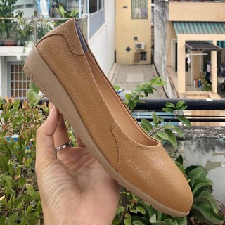 Giày da thật đế xuồng cao 5cm - 2109