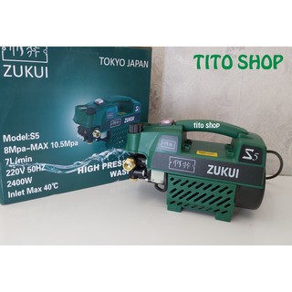 Máy rửa xe ZUKUI S5  – 2400W có chức năng chỉnh áp – Tặng kèm bình xà bông