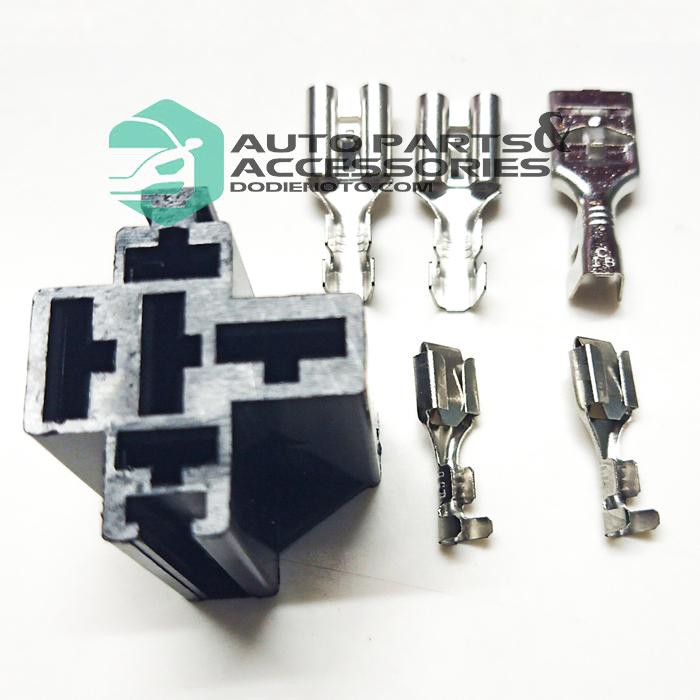 Relay DENSO 4 Chân 12VDC 80A  + Kèm giắc điện