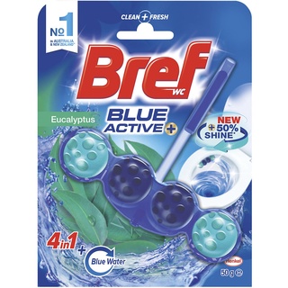 Viên Khử Mùi Toilet Bref WC BLUE ACTIVE+ EUCALYPTUS (Hương Bạch đàn) 50g - hàng Đức