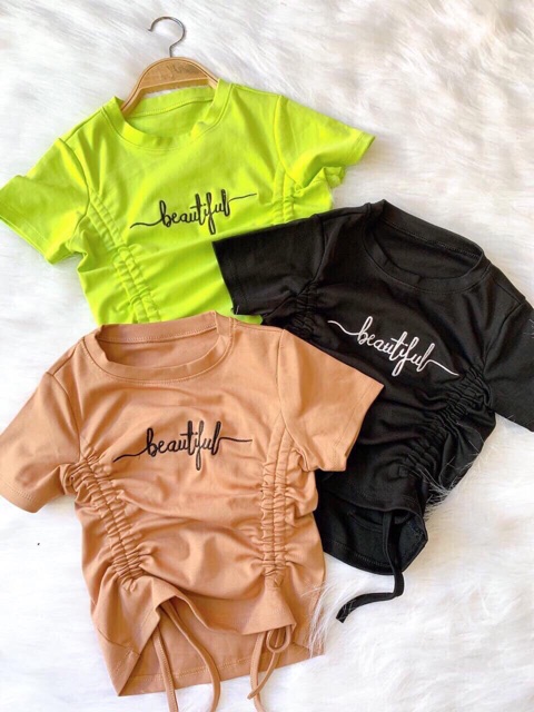 💕 Croptop Rút Dây 2 Bên