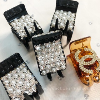 [Ảnh thật] Kẹp càng cua đính đá 5 răng cao cấp