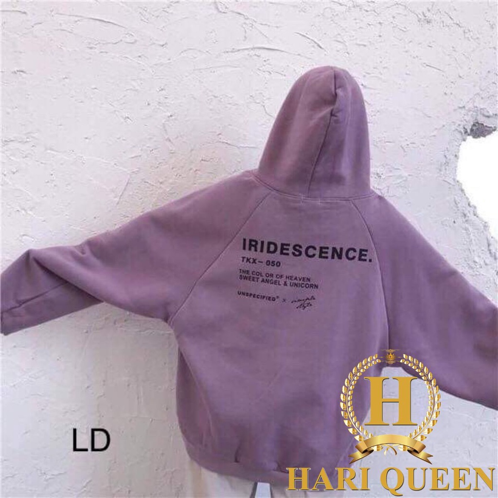 Áo hoodie IRIDESCENCE chữ lưng LDU0919