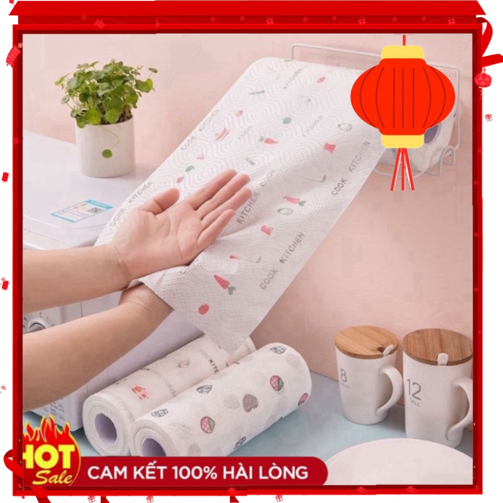 Giấy lau đa năng thấm nước hoa văn mẫu mới 💖 SKT Mart
