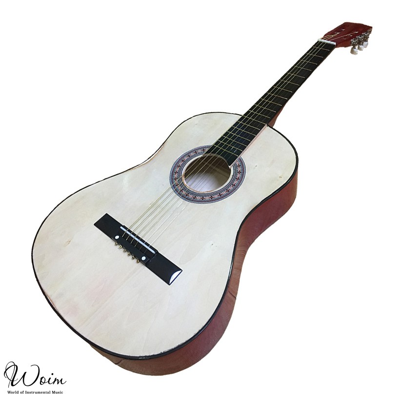 Đàn Guitar Woim Acoustic Dáng D GU04 Màu Gỗ Hồng Đào