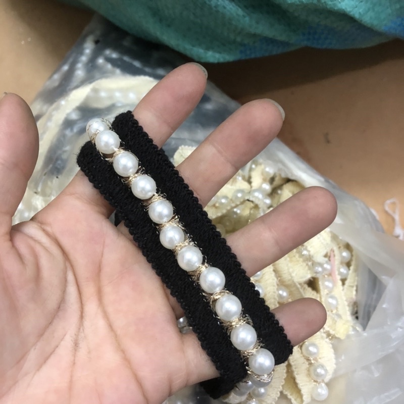 Ren Viền Đính Hạt Loại Đẹp Dùng Trang Trí Váy Áo, hanmade, hộp quà