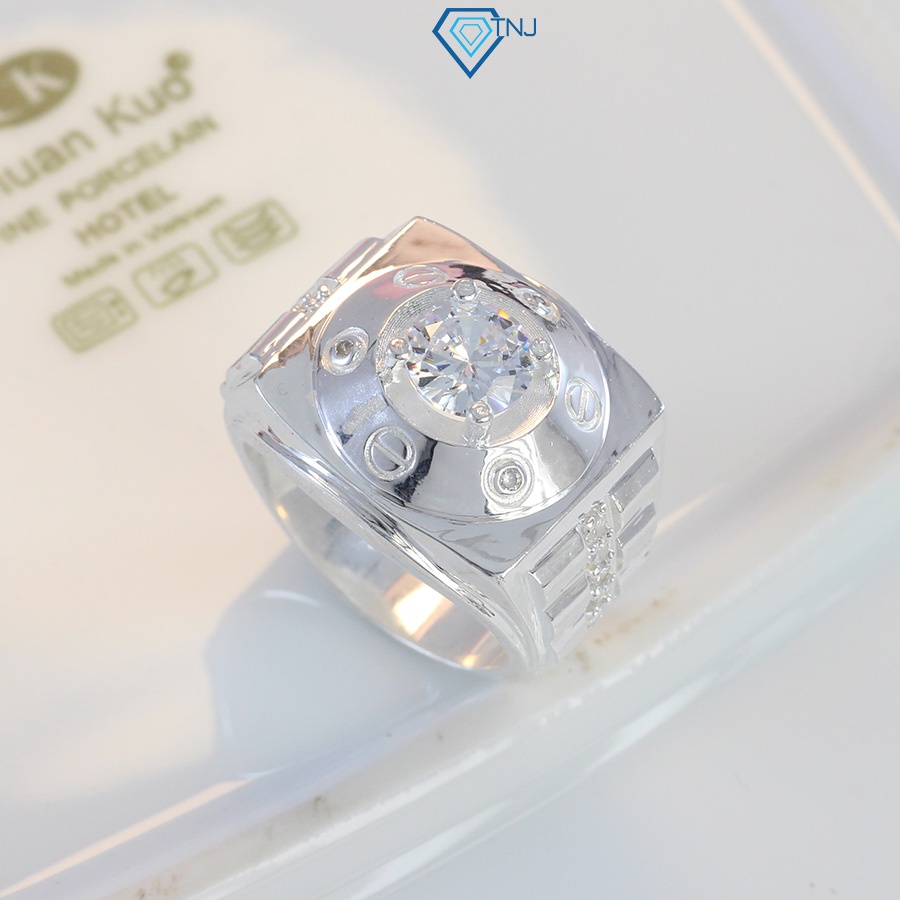 Nhẫn nam bạc 925 đính đá cao cấp NNA0175 Trang Sức TNJ