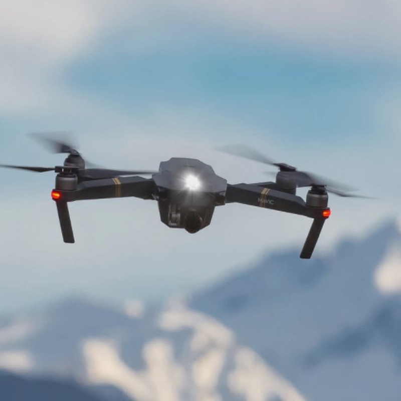 Drone Mini Chống Va Chạm Có Đèn Led 3 / 7 Màu Thông Dụng Cho Xe Máy