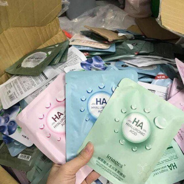 Mặt nạ giấy HA nội địa trung Bioaqua - Dưỡng trắng da mụn cấp ẩm thải độc HA Images NAVI