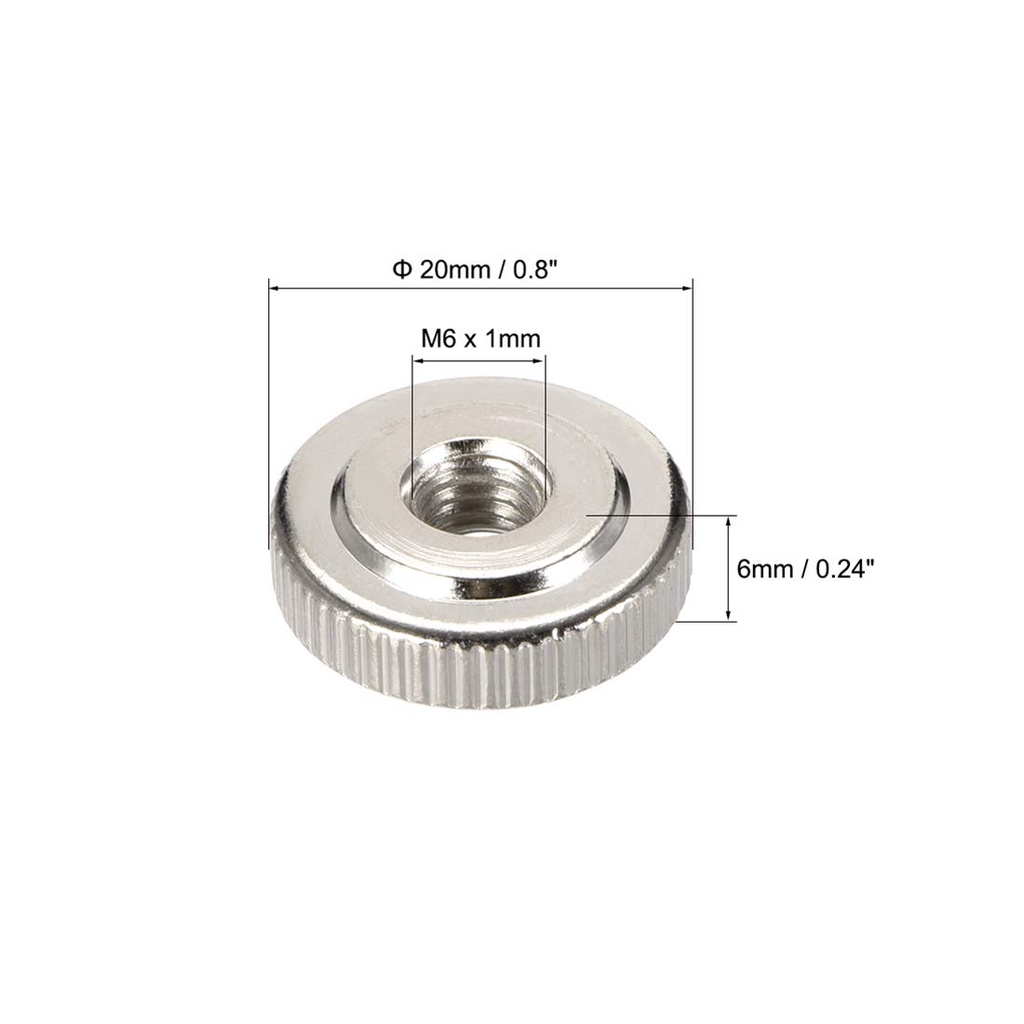 Núm vặn nut vặn tròn inox 304 nhiều kích thước m3 m4 m5 m6 m8 m10 m12