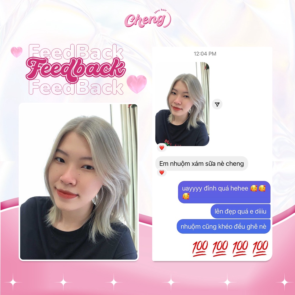 Thuốc Nhuộm Tóc Màu XÁM SỮA | Chenglovehair Chengloveshair Chenglovehairs