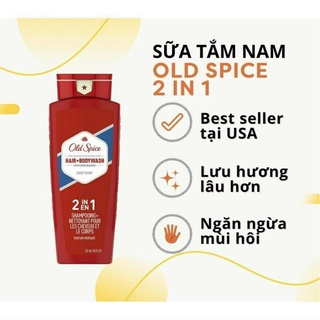 Sữa Tắm gội Old Spice siêu thơm 532ml nhập khẩu Mỹ
