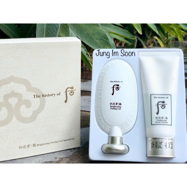 🇰🇷 Set Sữa Rửa Mặt➖Tẩy Tế Bào Chết Sáng Da WHOO BRIGHTENING GEL