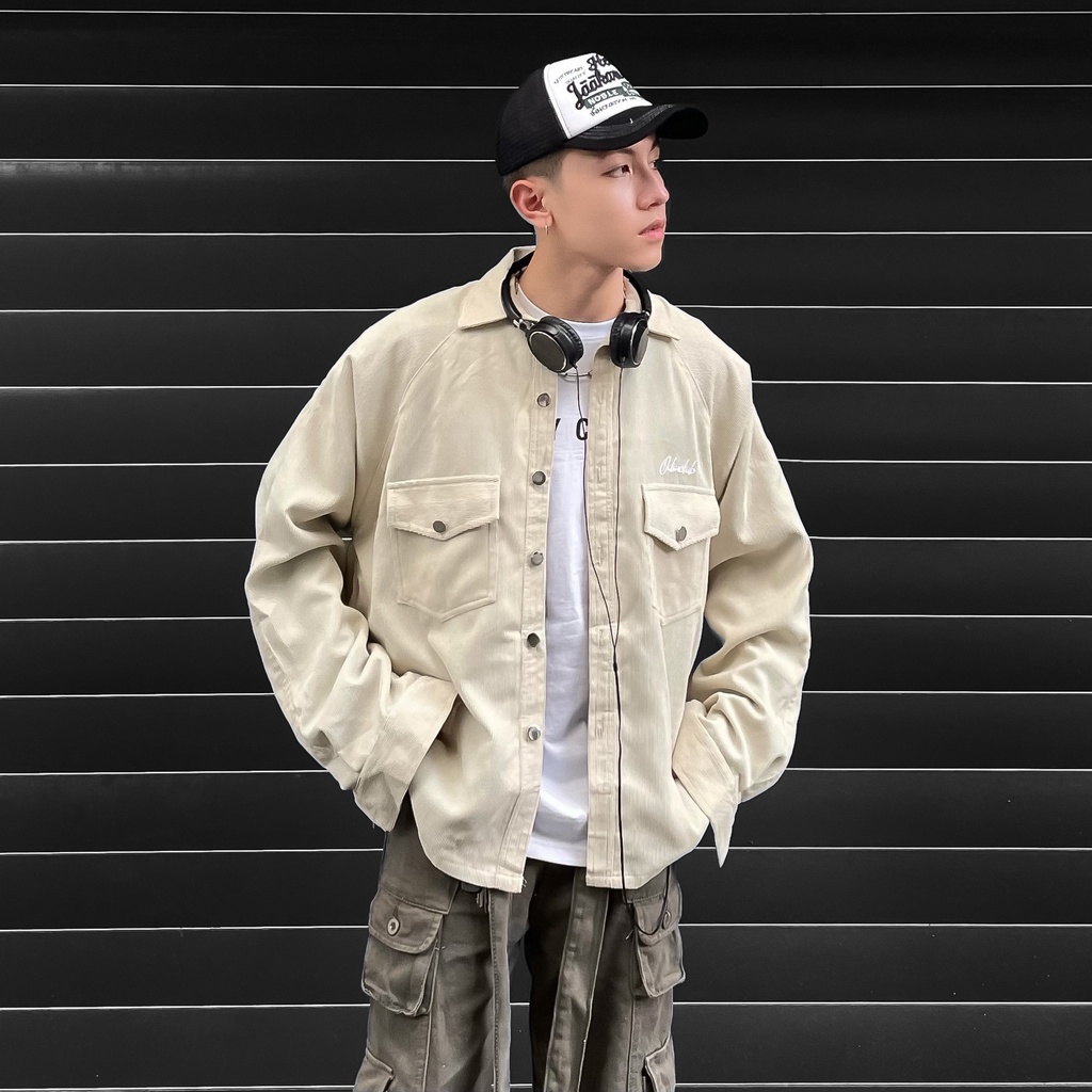 ÁO JACKET ODIN CLUB KHAKI, Áo Khoác Jacket Nhung Tăm Corduroy Form Rộng, Local Brand ODIN CLUB