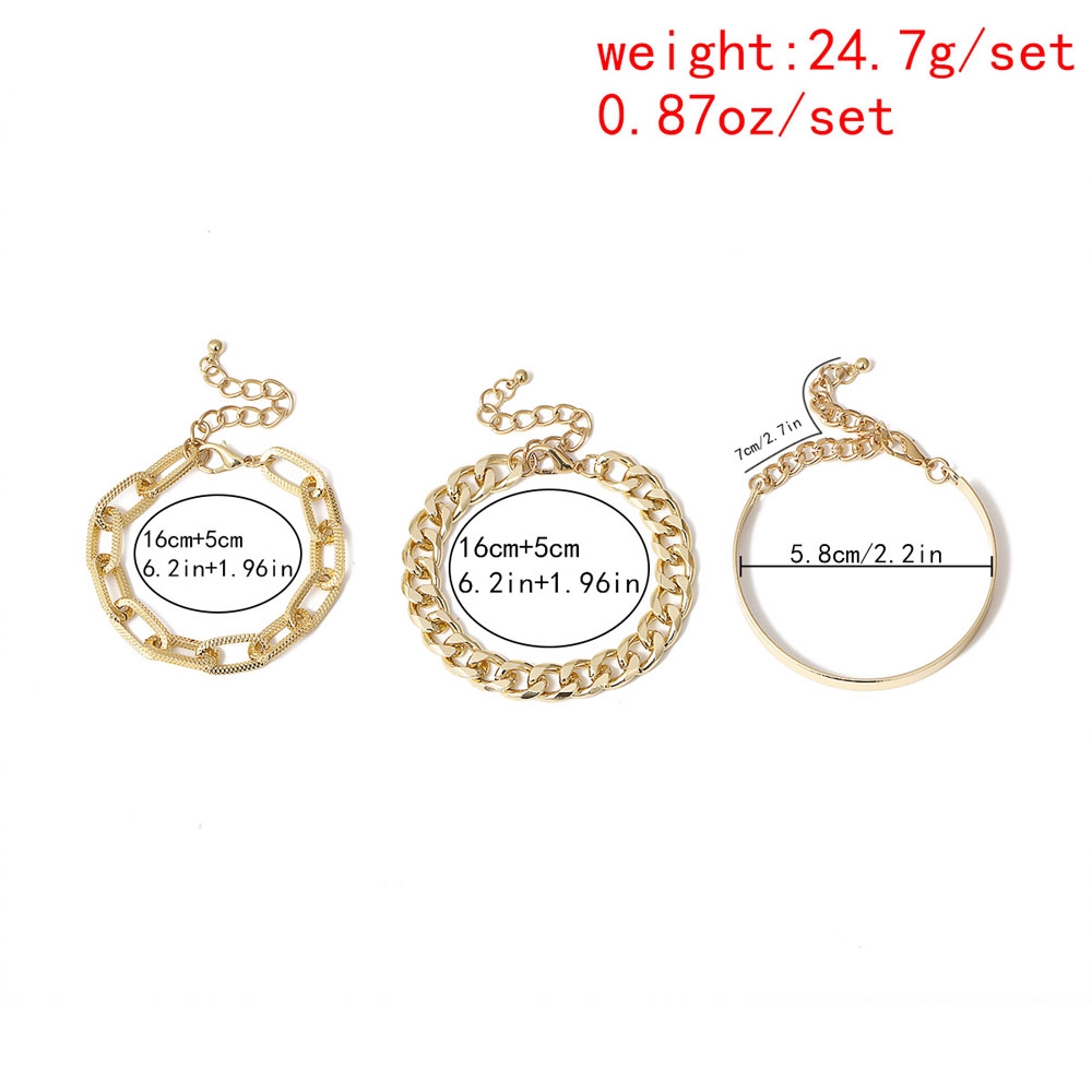 Vòng Tay Kim Loại Kiểu Dây Xích Phong Cách Hiphop