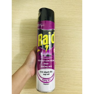 BÌNH XỊT CÔN TRÙNG RAID KHÔNG MÙI 600ML