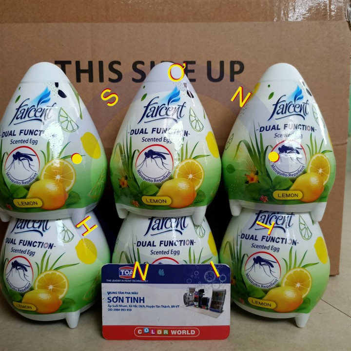 Sáp thơm hình trứng farcent 170g- Hương chanh đuổi muỗi [mẫu mới]