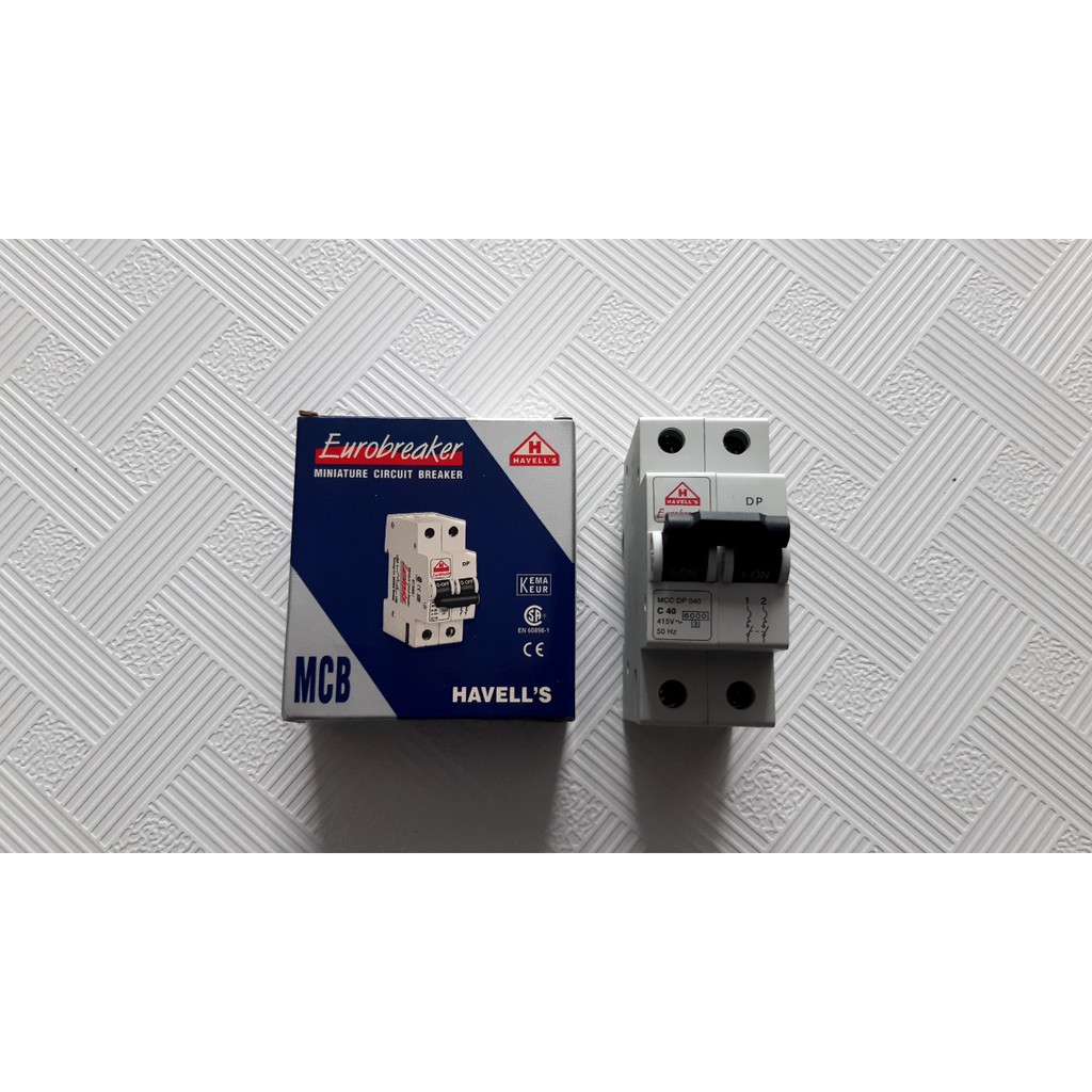 APTOMAT MCB CAU DAO TỰ ĐỘNG 2P- 6A-63A- HAVELLS -ẤN DỘ