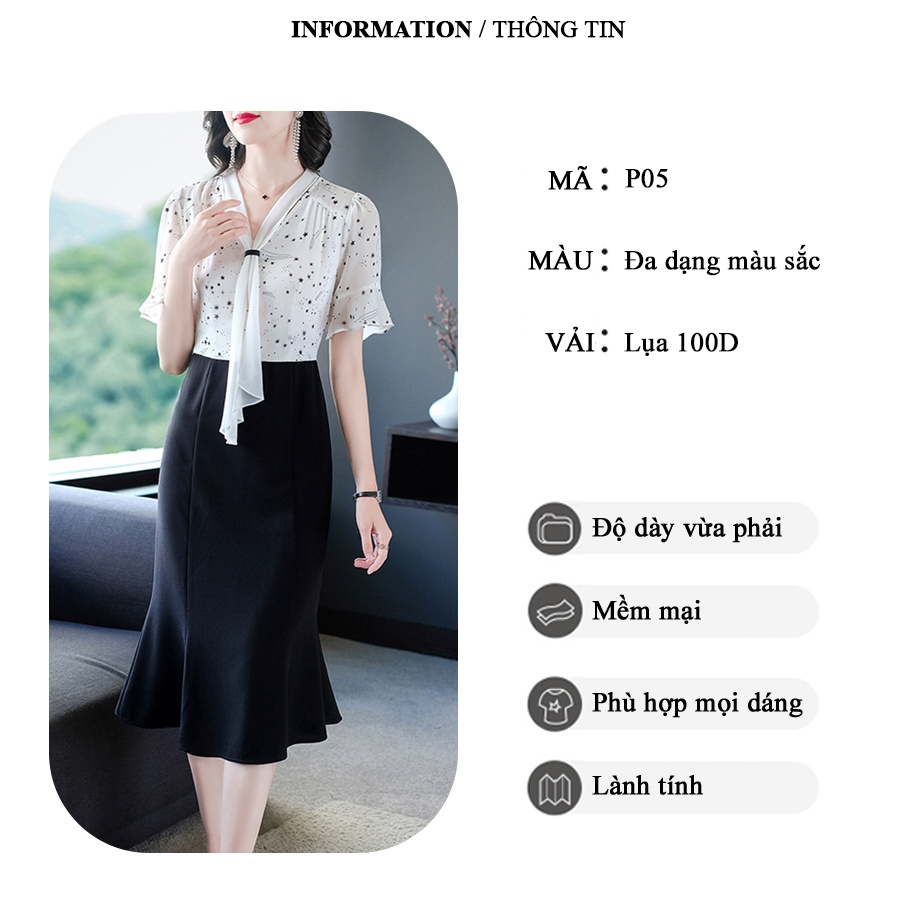 Váy dự tiệc thiết kế đuôi cá sang trọng phong cách công sở Hàn Quốc mã P05 - WB WOMAN & BEAUTY