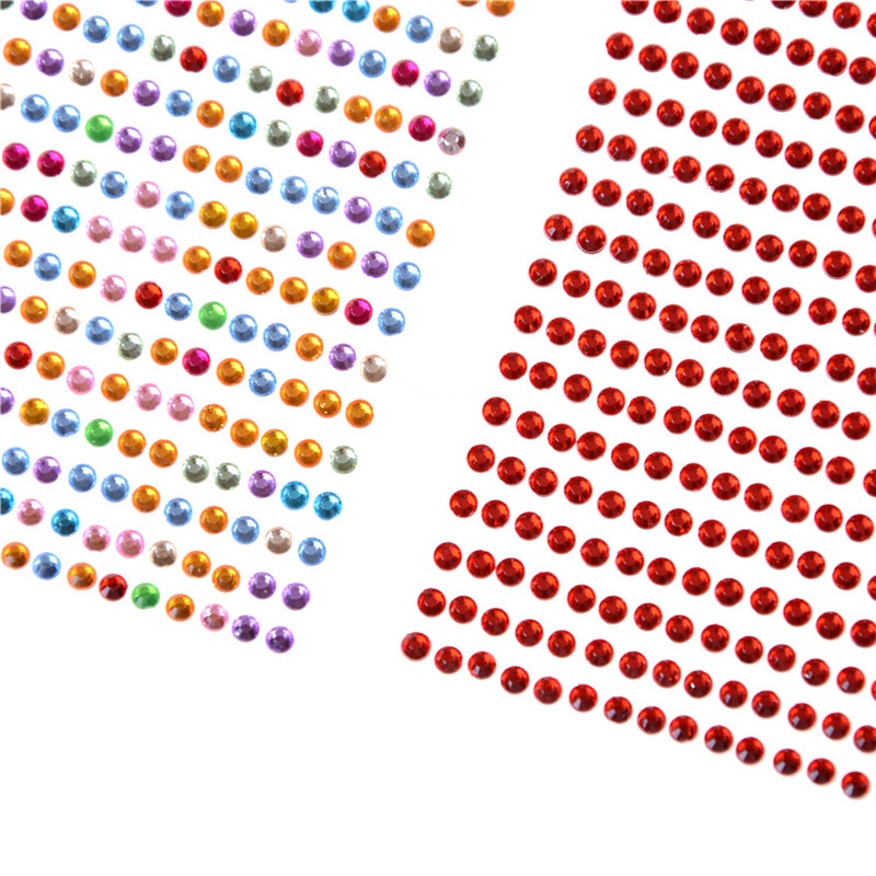Bộ 750 Hạt Đá Pha Lê 3mm Tự Dính Trang Trí Xe Hơi