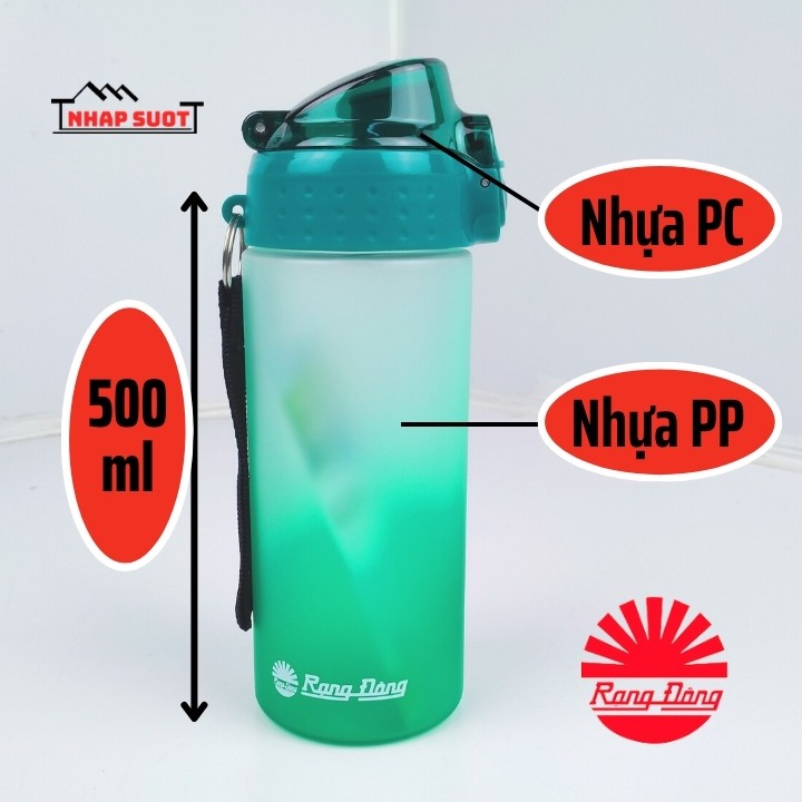 [Chính Hãng] Bình Nước Cầm Tay 500ml Rạng Đông RD-05P1